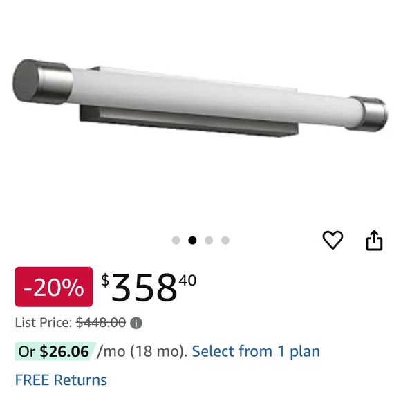 Zenith one light vanity in satin nickel - Picture 2 of 2